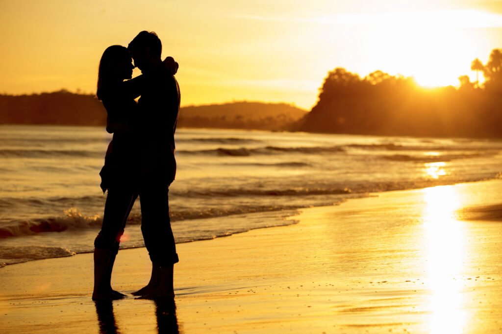 Sunset proposals on secluded beaches